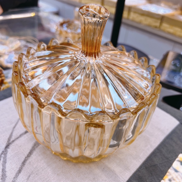 水晶消磁罐玻璃罐干果收纳罐装饰罐调料罐首饰饰品盒蒙古包糖果罐