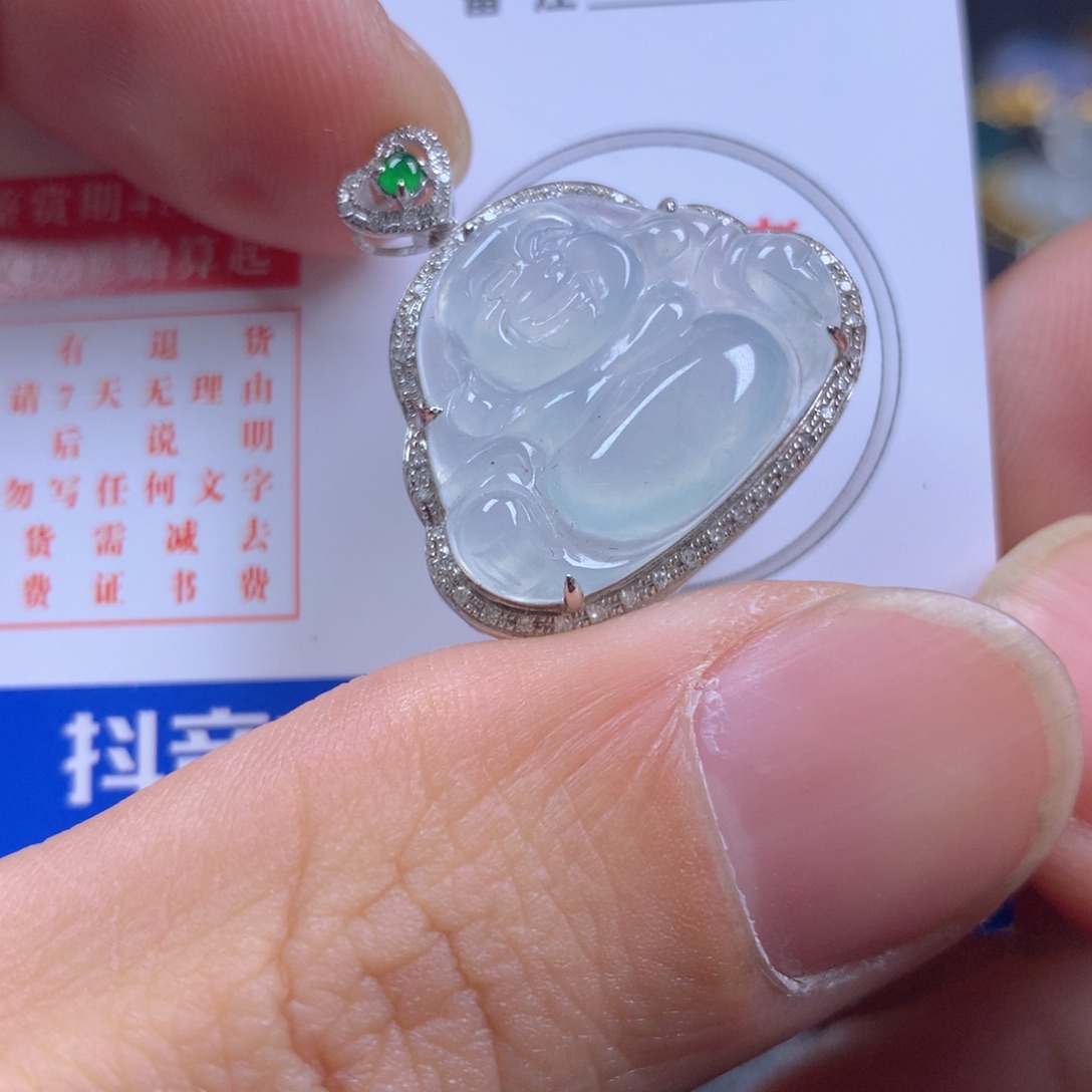 【闪购商品】翡翠颈饰18K金镶嵌翡翠