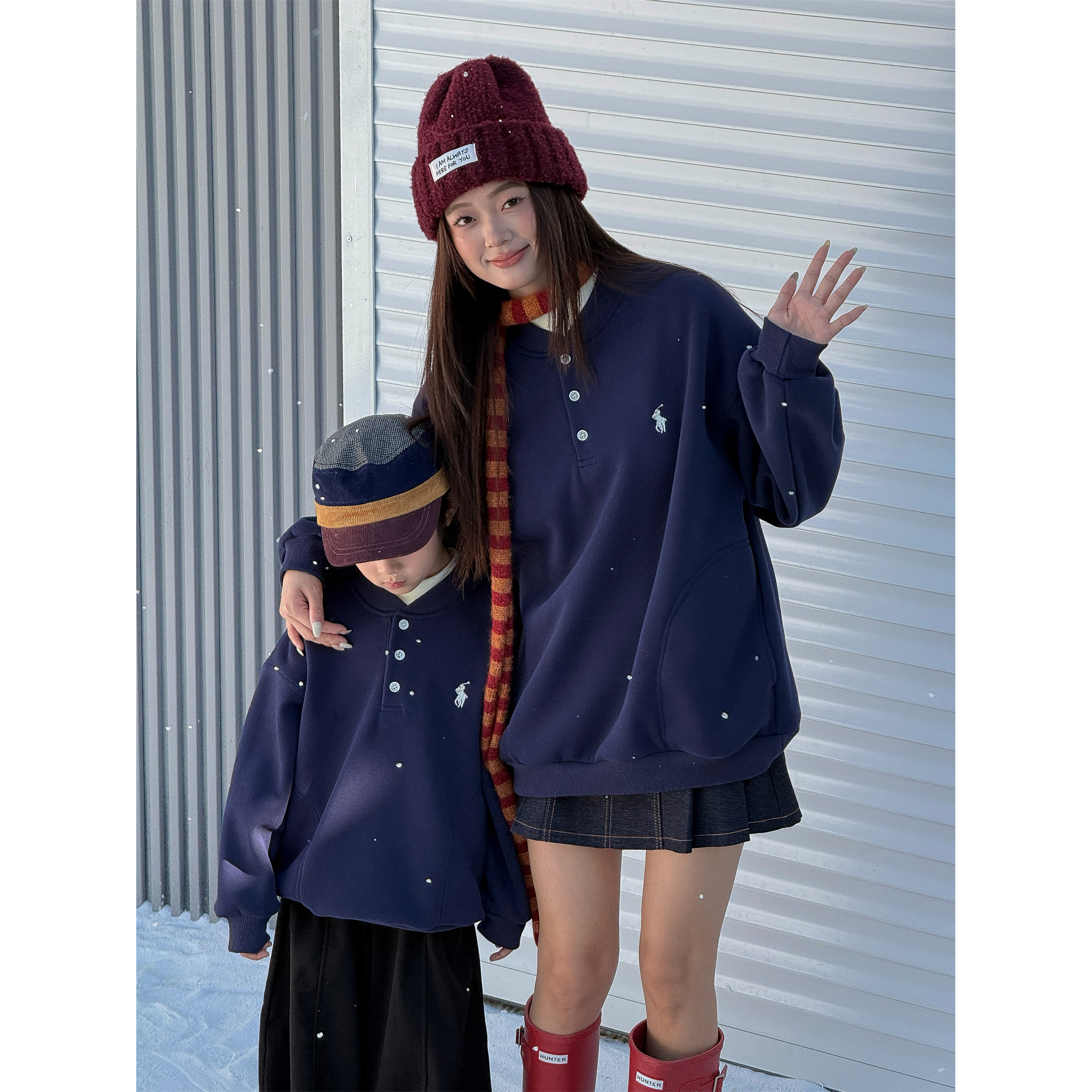 【李颜专属】【顾奈】QZ799冬季加绒扣子卫衣