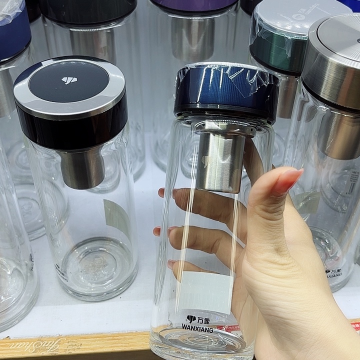 万象品牌单层玻璃杯U264蓝