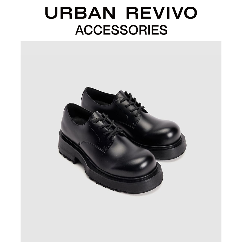 【HOT】URBAN REVIVO2025秋季新款男复古厚底德比鞋UAMS50037