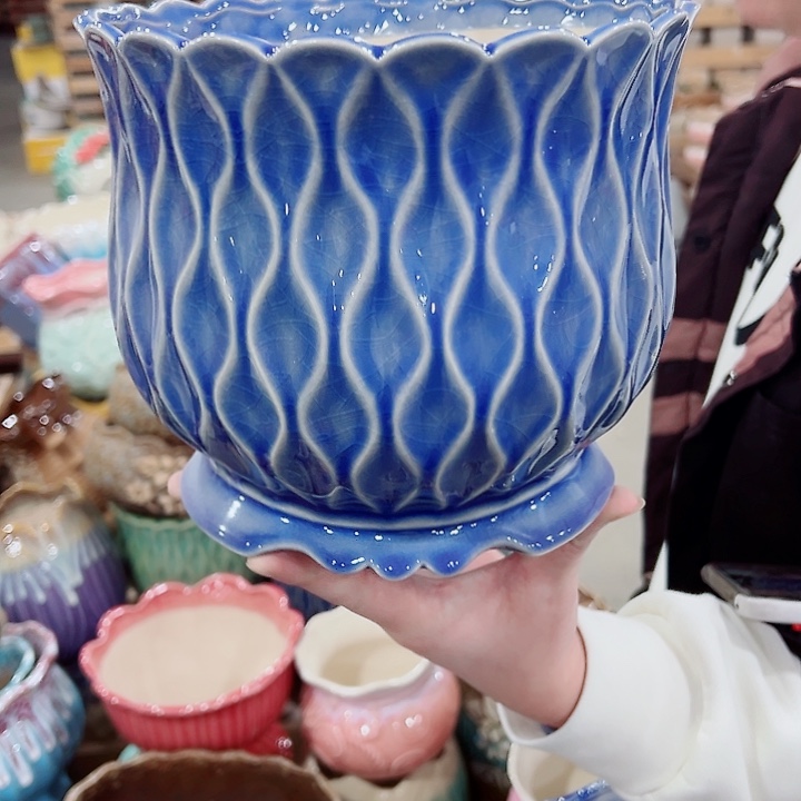 有孔，凑单福利满10元发货陶瓷多肉花盆！