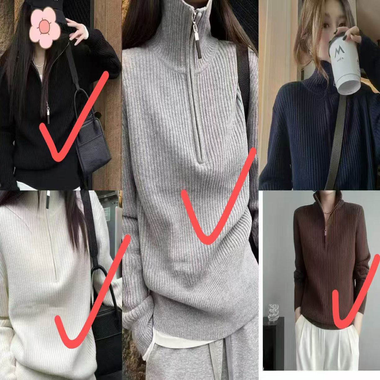 HJ推荐针织拉链毛衣33811