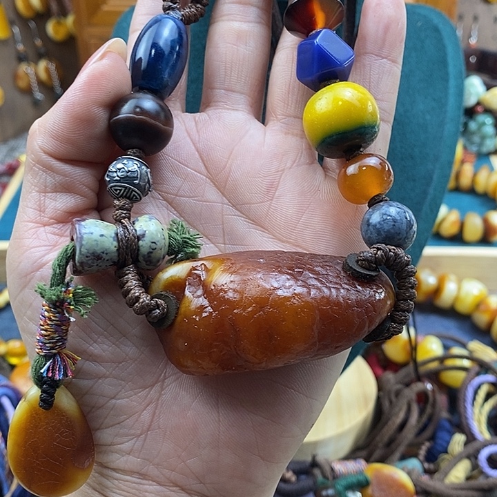 蜜蜡未镶嵌项链项链