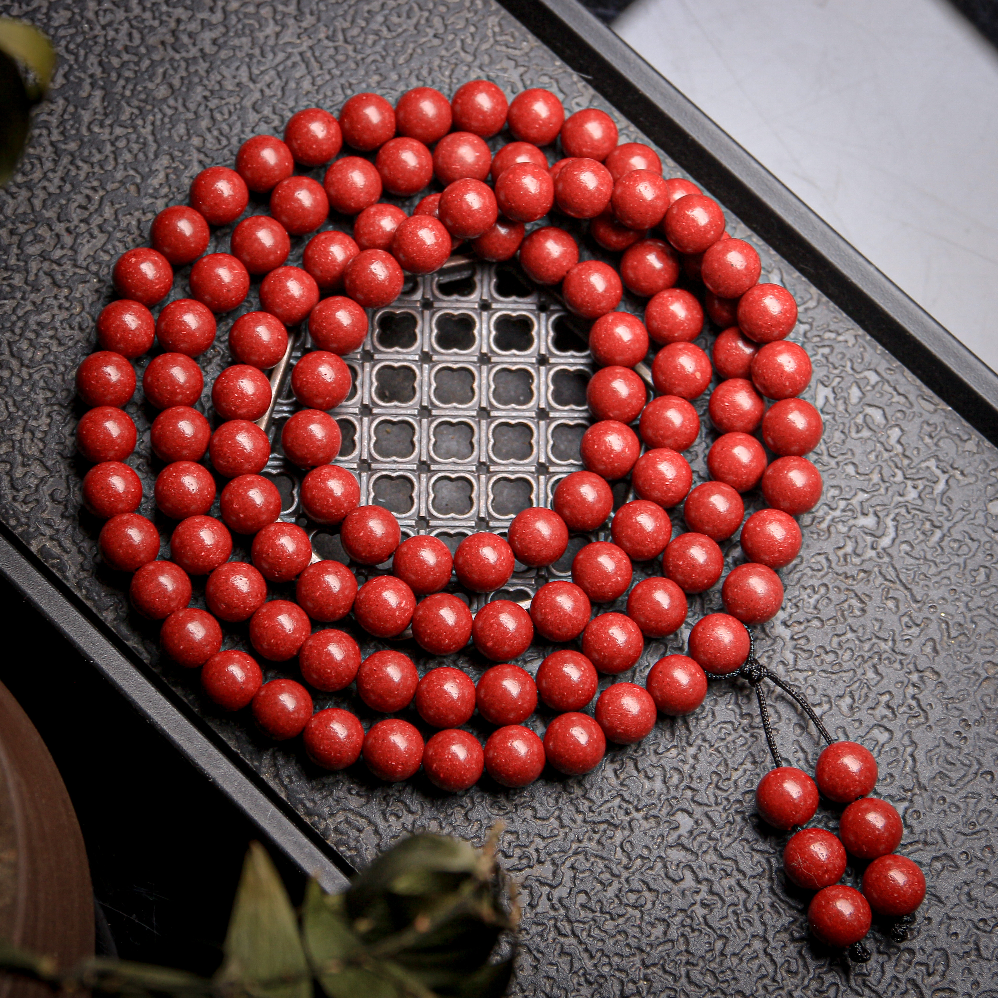 【非遗合香珠】红麝香合香珠8*108颗多圈手串 HX0223