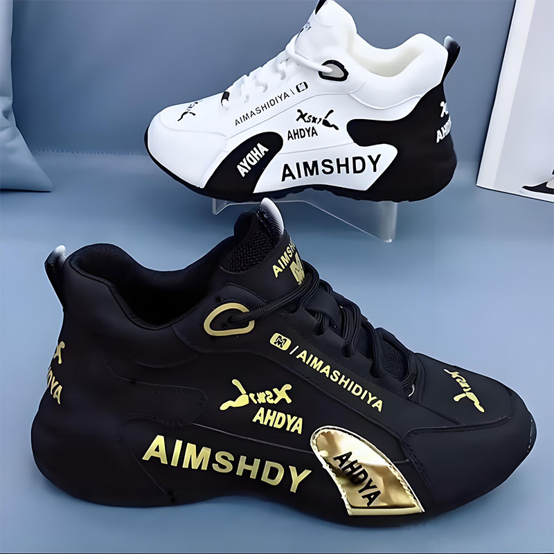 香港轻奢秋冬款情侣皮蓬鞋舒适时尚百搭男女同款老爹鞋zb