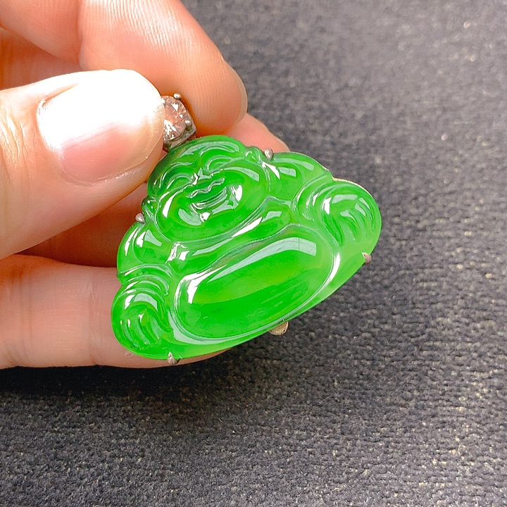 颈饰银S925镶嵌翡翠翡翠