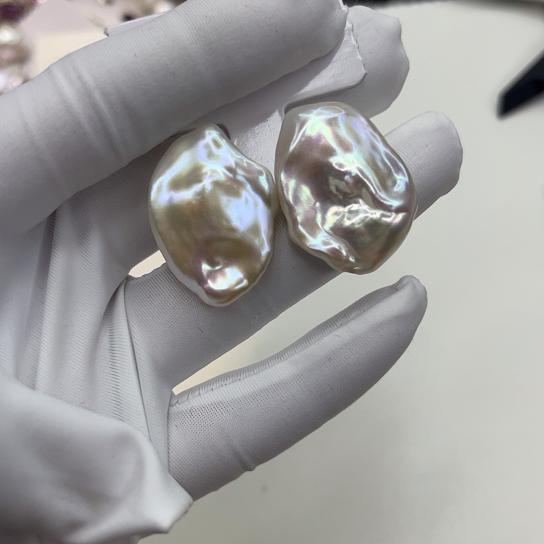 耳饰淡水珍珠银S925镶嵌