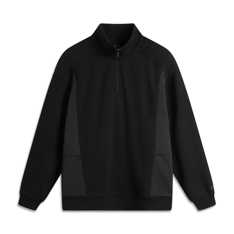 李宁男子户外系列春季秋季运动休闲半拉链卫衣百搭潮流AWDU965