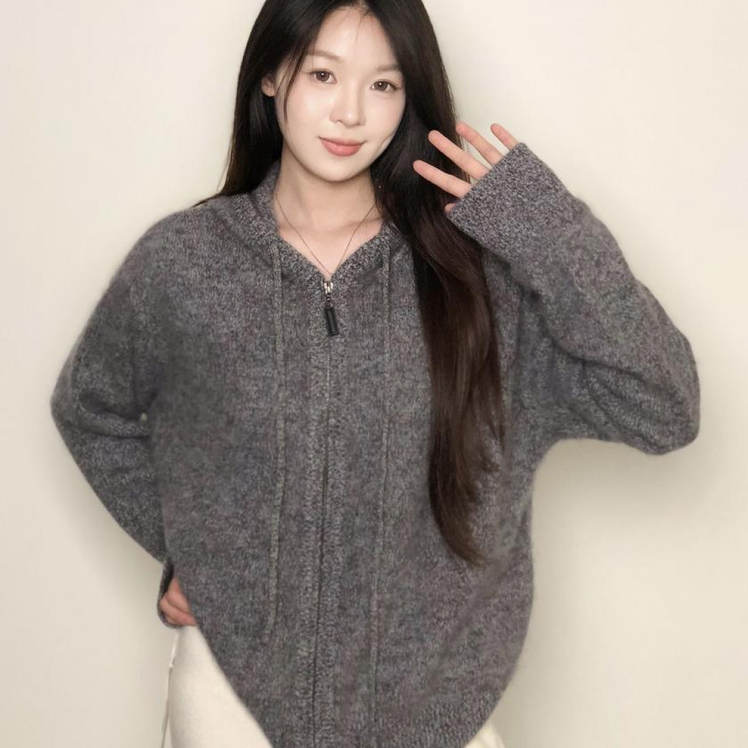 全羊毛拉毛拉链针织开衫女款长袖休闲外套秋冬装LX781-92766