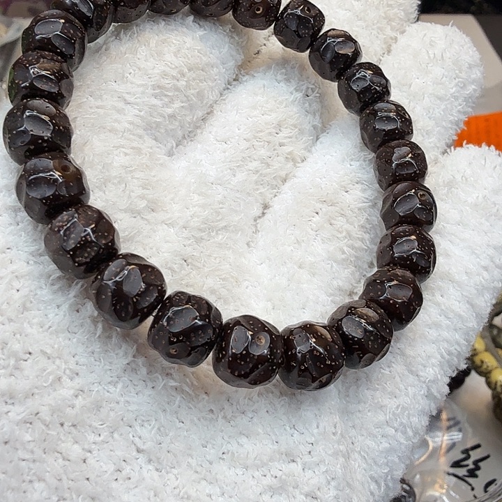 星月菩提手串24殿堂黑星月菩提单圈无相1.0