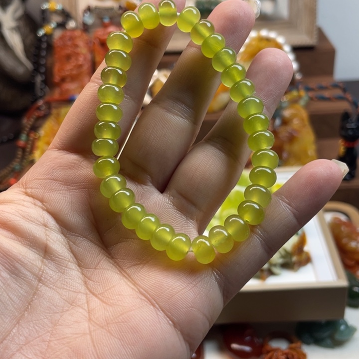 蛇纹石玉手链未镶嵌