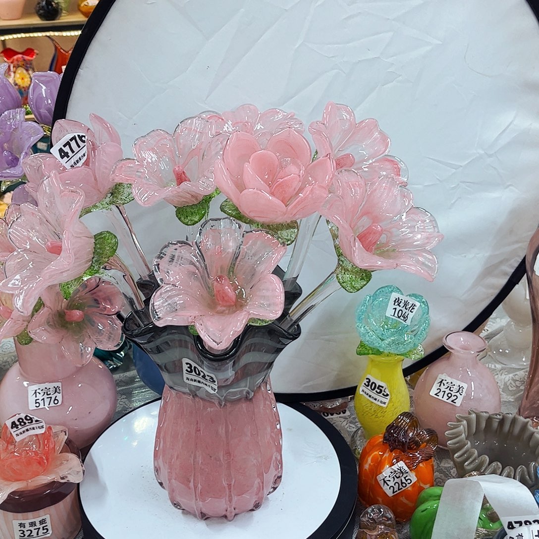 2荷花6百合1花瓶 家悦琉璃工艺品