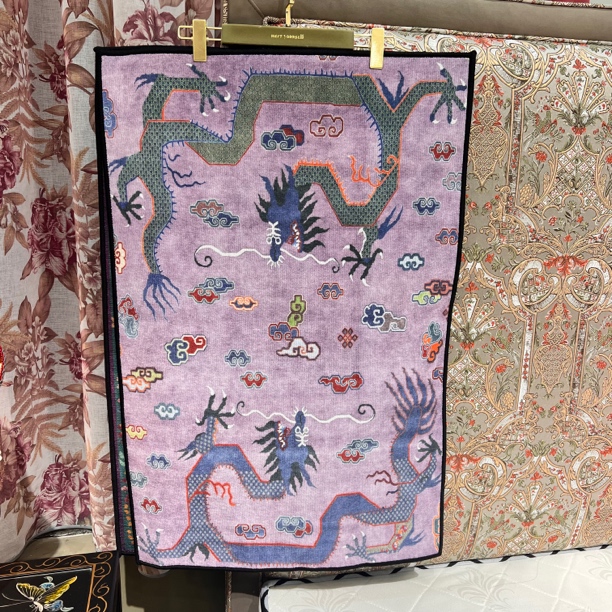 赤橙冰蓝｜复古美式法式地毯双龙护主