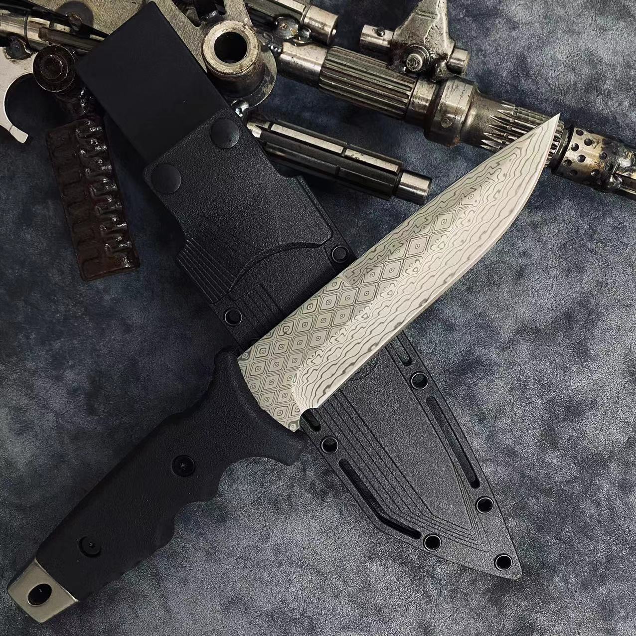 雷动瑞粉无钢芯大马士革刀具多功能刀水果刀超高硬度锻打