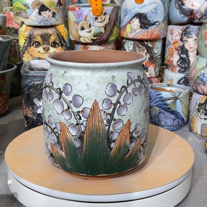 红陶景德镇艺术手绘作品