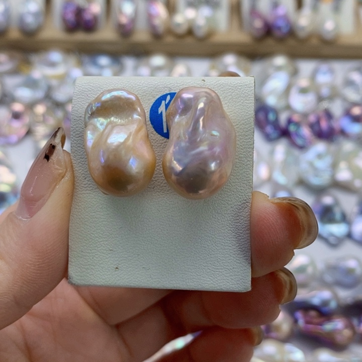 银S925镶嵌耳饰淡水珍珠