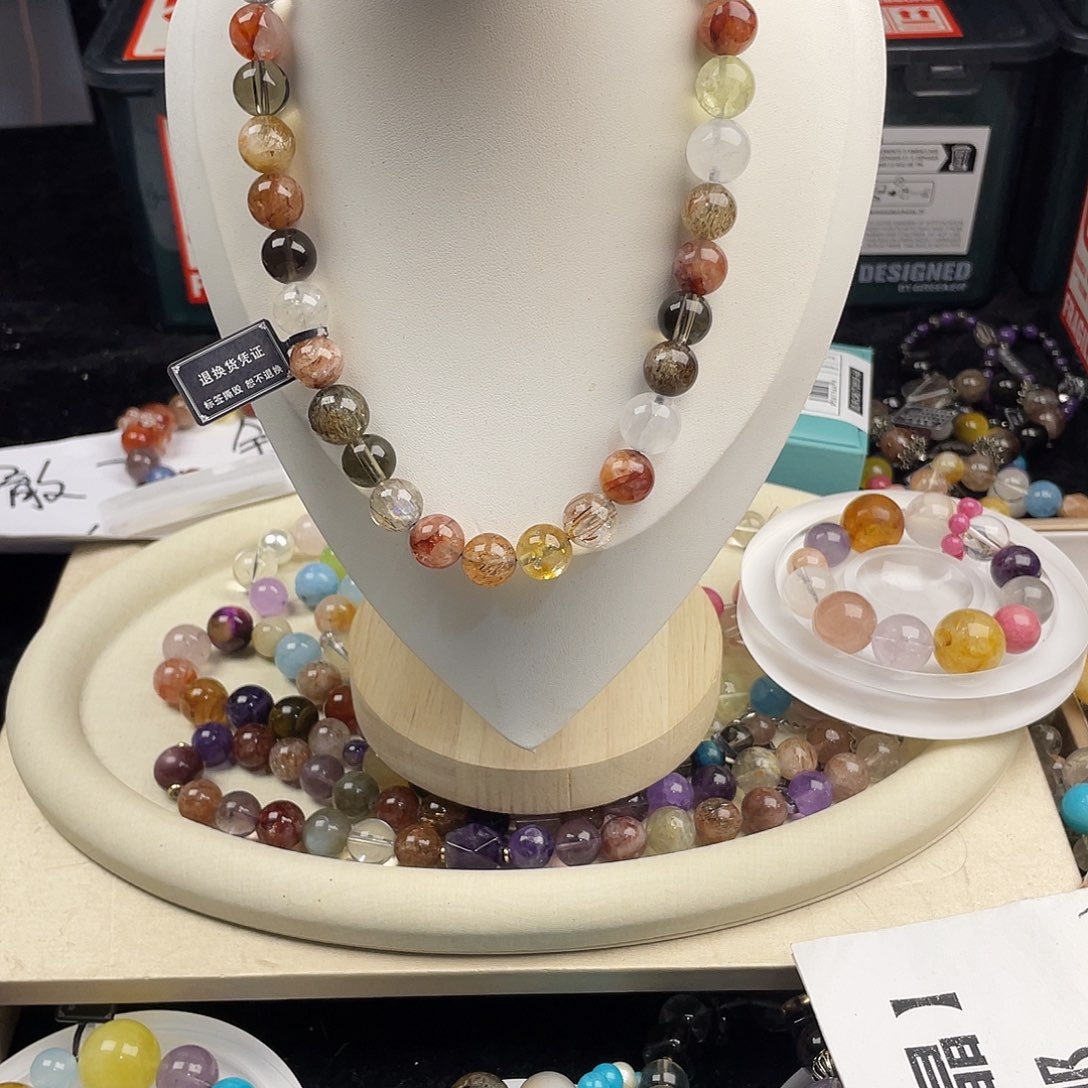 烟晶手链银S925镶嵌