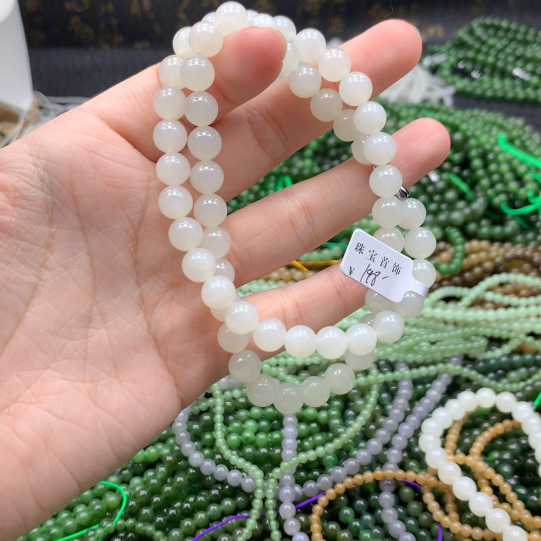 优***_和田玉未镶嵌手链8