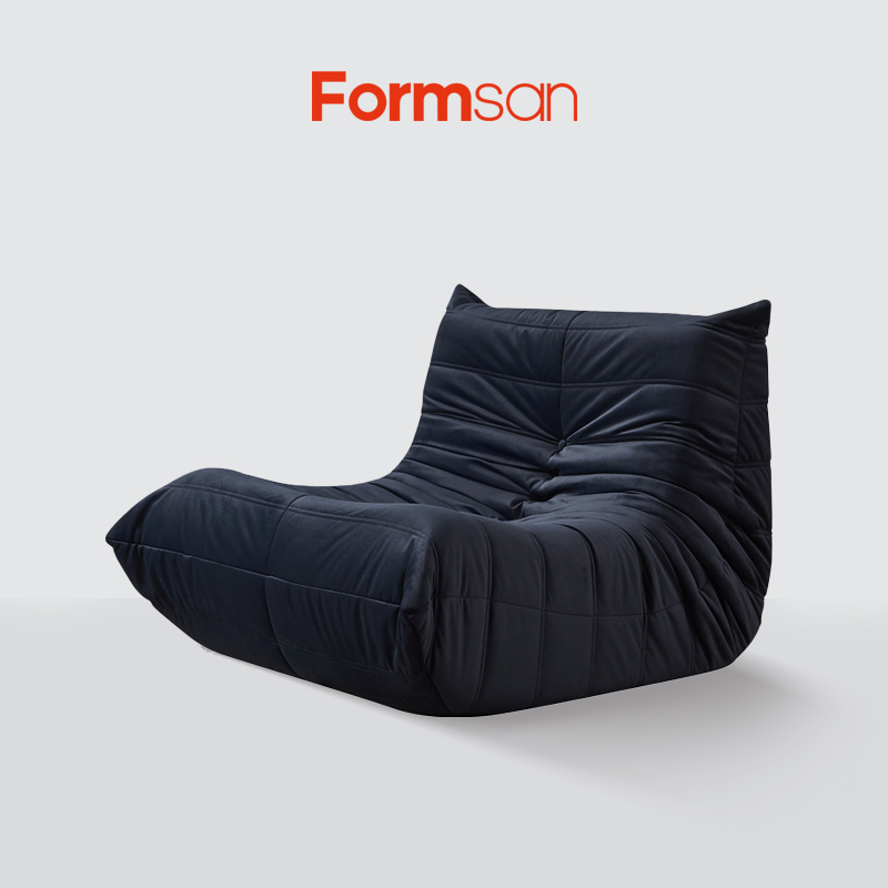 【绒布】毛毛虫懒人沙发客厅沙发椅卧室阳台休闲单人沙发简约轻奢