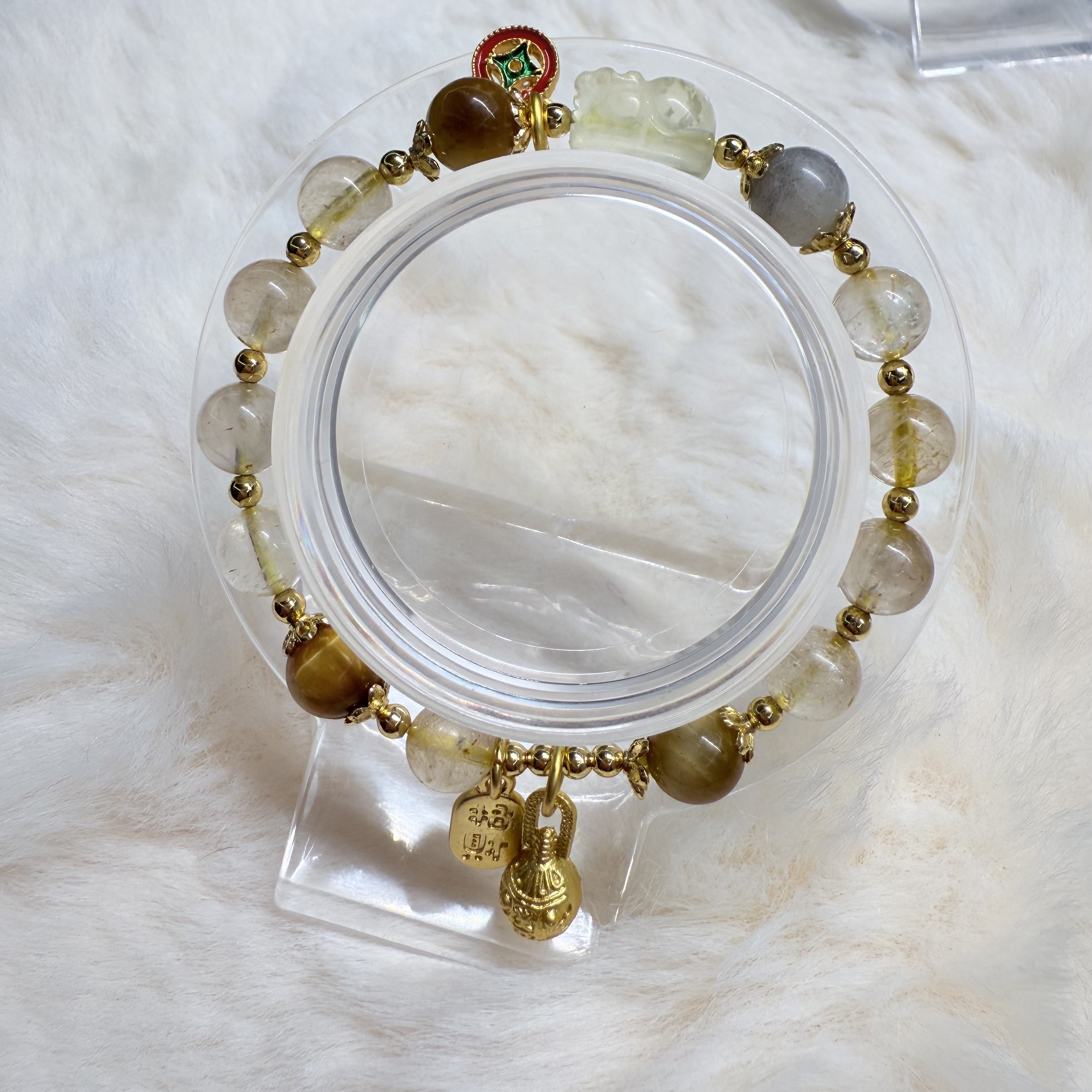 貔貅金发晶天然水晶8mm