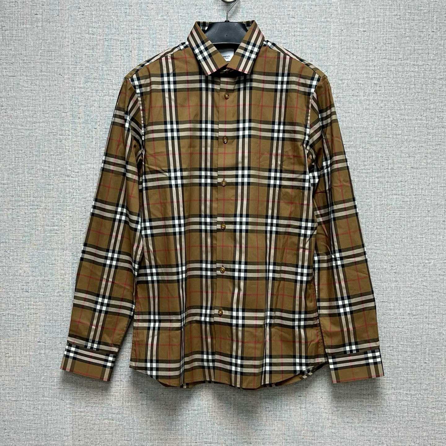 未使用 BURBERRY/博柏利 男士休闲格纹长袖衬衫