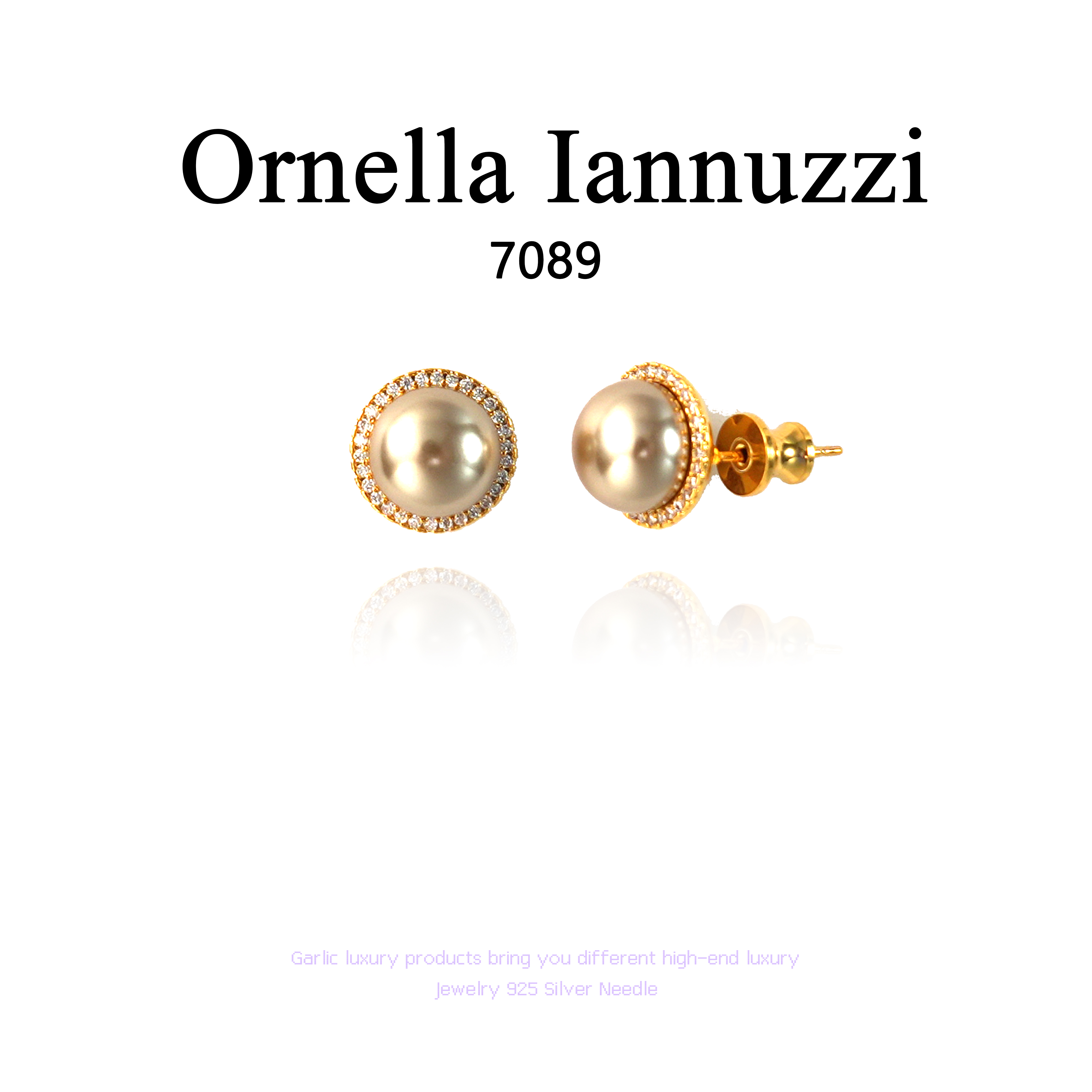 铜合金耳饰 Ornella Iannuzzi耳饰-7089   X