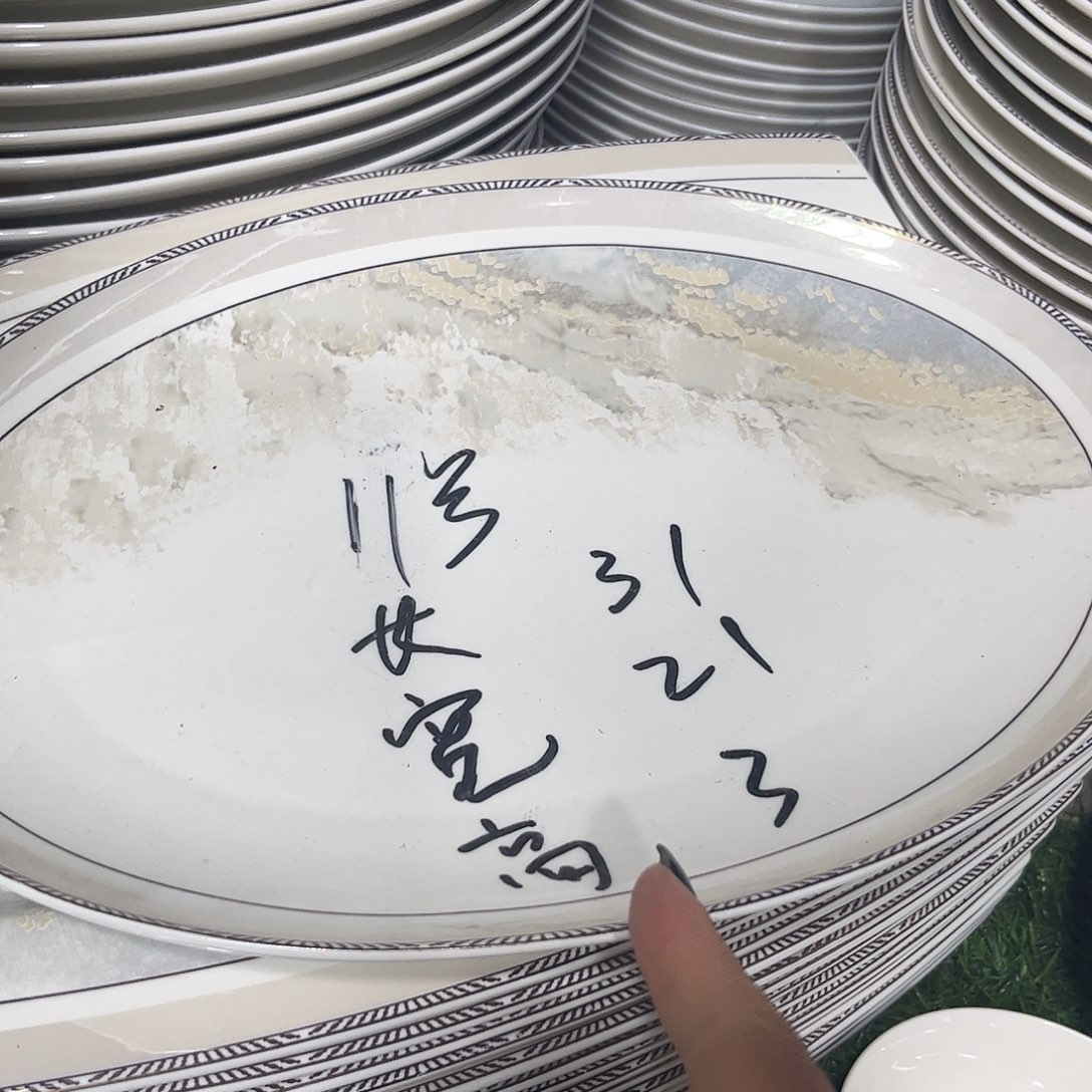 瓷片海岸鱼盘两个微瑕