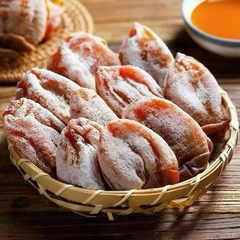 富平柿饼吊霜饼霜降柿子溏心柿饼软糯香甜流心