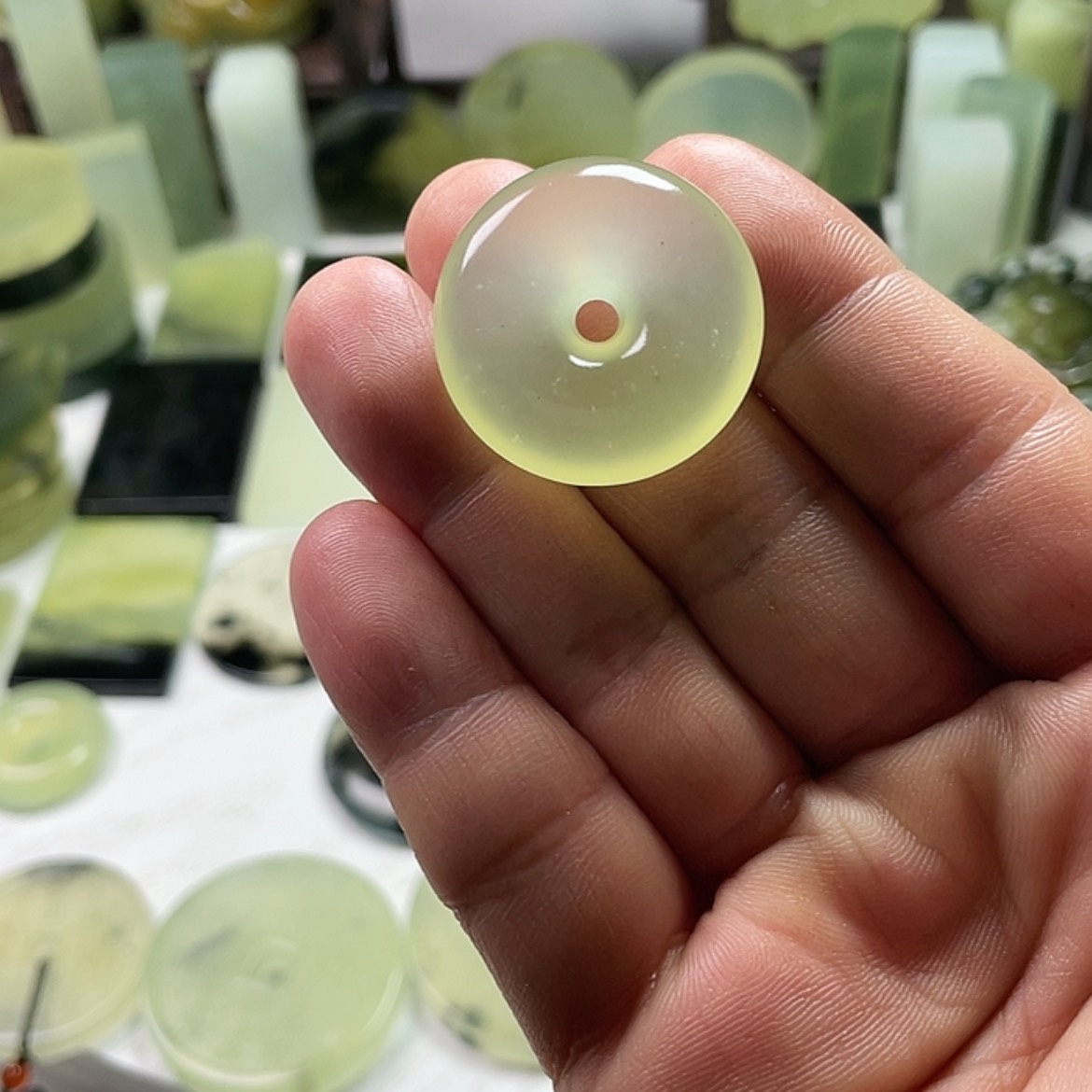 【闪购商品】岫玉挂件未镶嵌静*