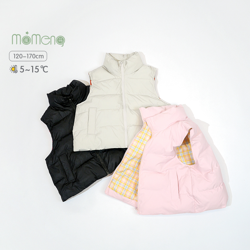 秋冬内里拼接高级棉马甲保暖加厚时尚立领棉背心MZ241384DB