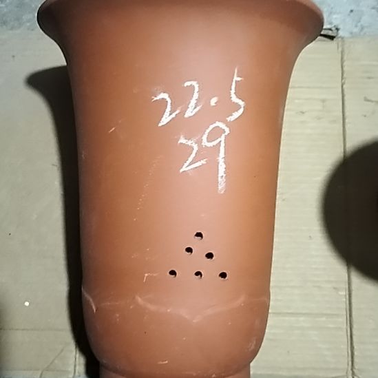 紫砂红泥莲花金钟一个