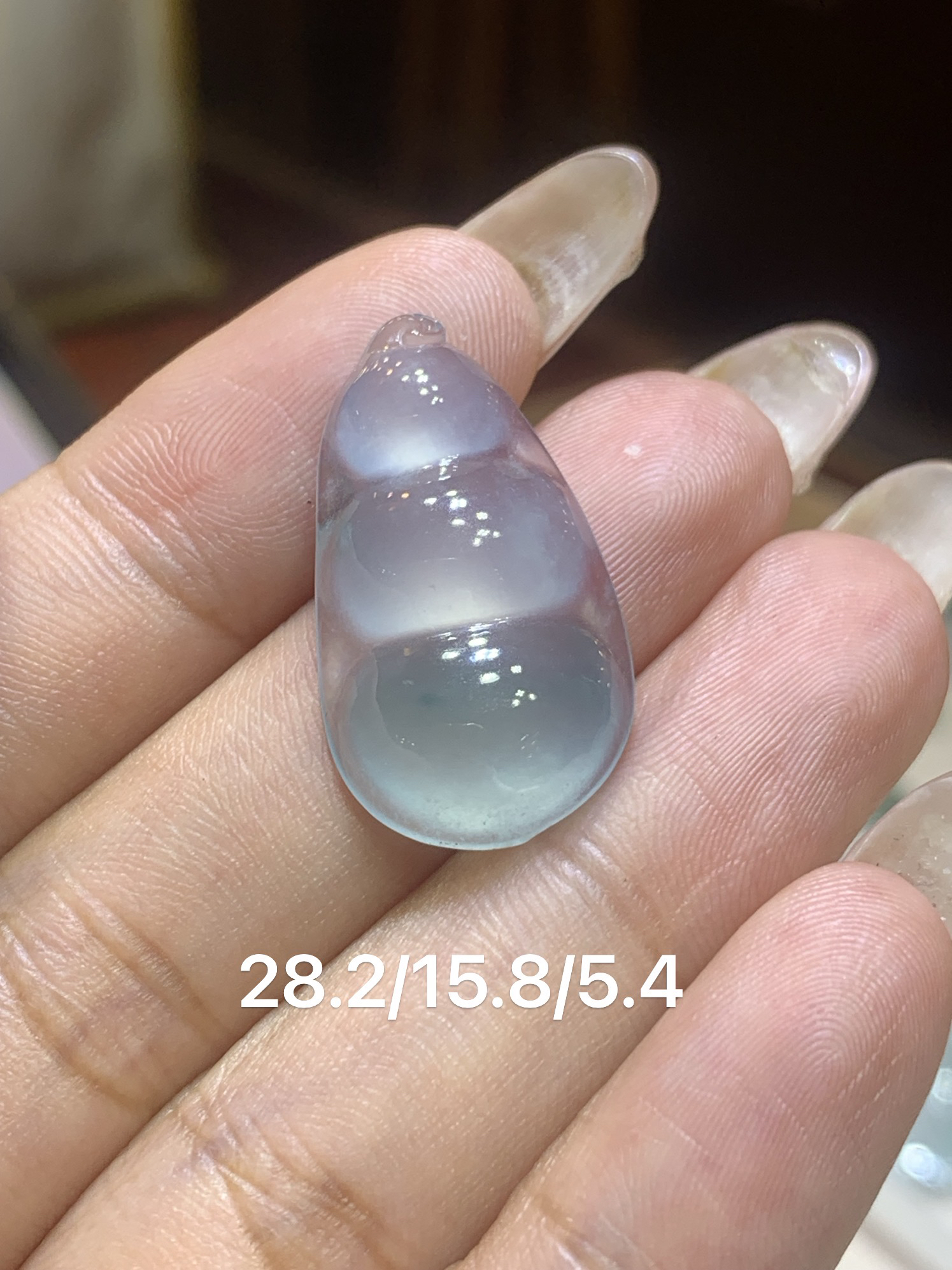 缅甸天然翡翠A货，飘花福豆，干净细腻纯的很，无需包容，镶嵌巨佳