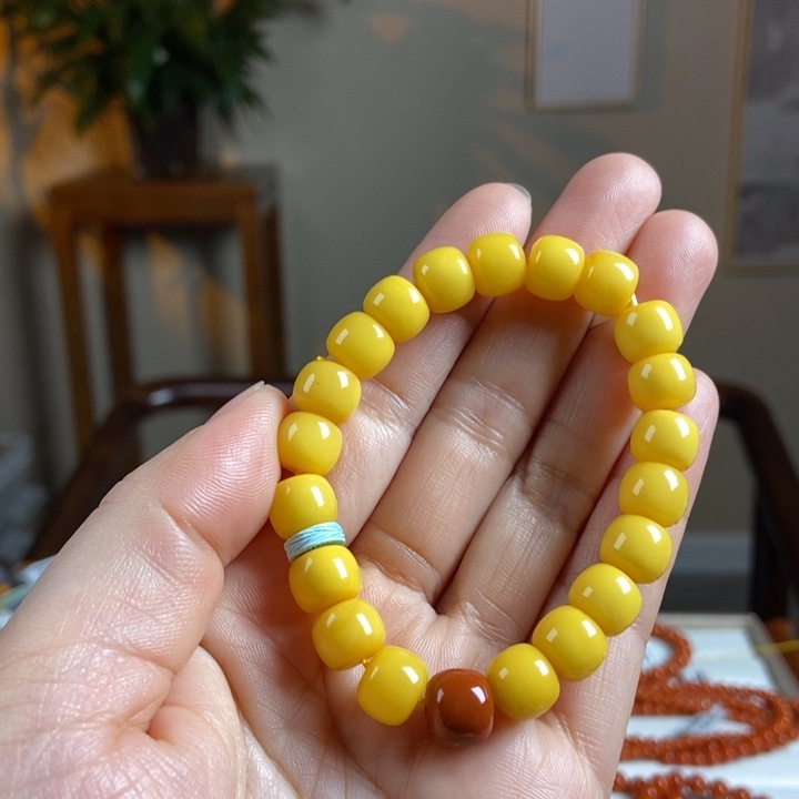 琥珀手链未镶嵌蜜蜡手串9
