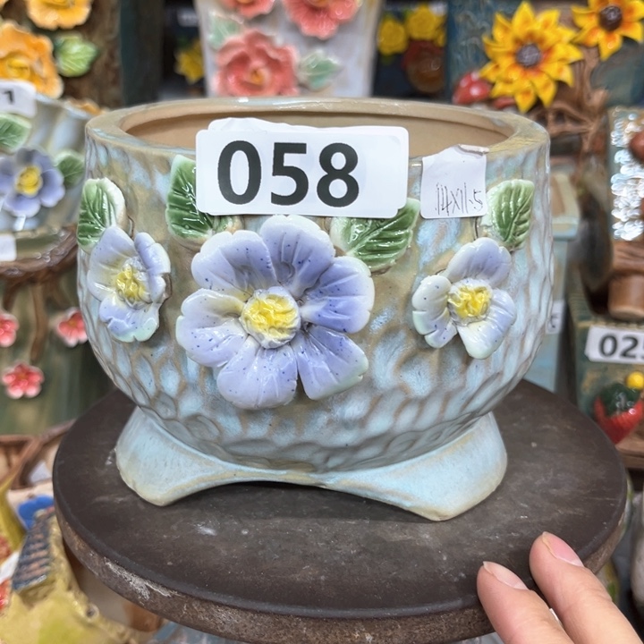 紫砂花盆粗陶材质多肉花盆