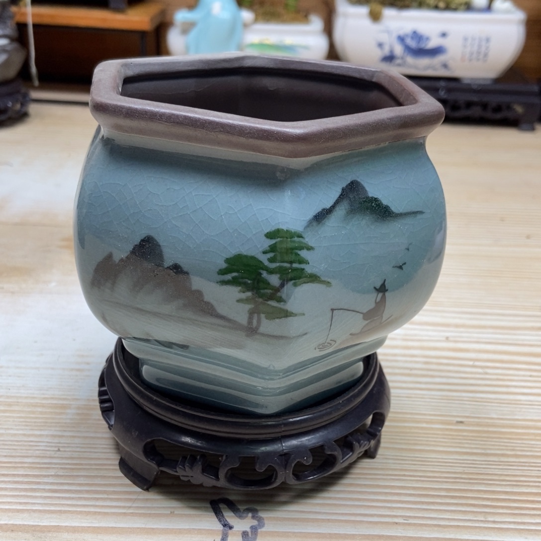 瓷片陶瓷花盆陶瓷艺术