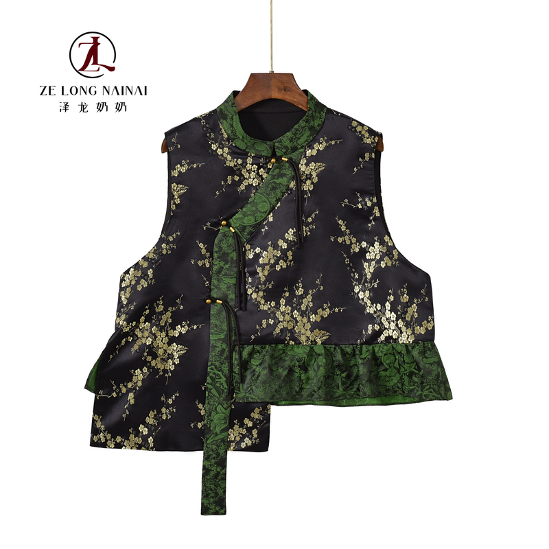 878喜上眉梢新中式立领短马甲