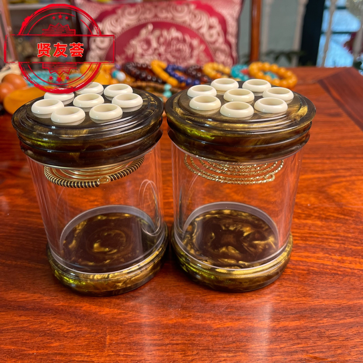 鸣韵70八孔蝈蝈叫罐 有机玻璃鸣虫罐鸣虫有机玻璃蝈蝈叫罐高103