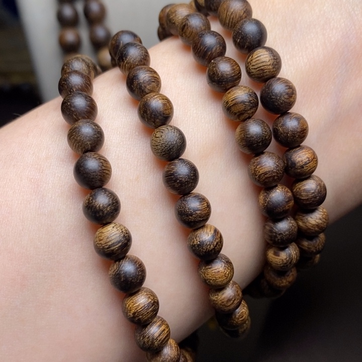 沉香手串越南芽庄瘤疤黄棋楠06×108