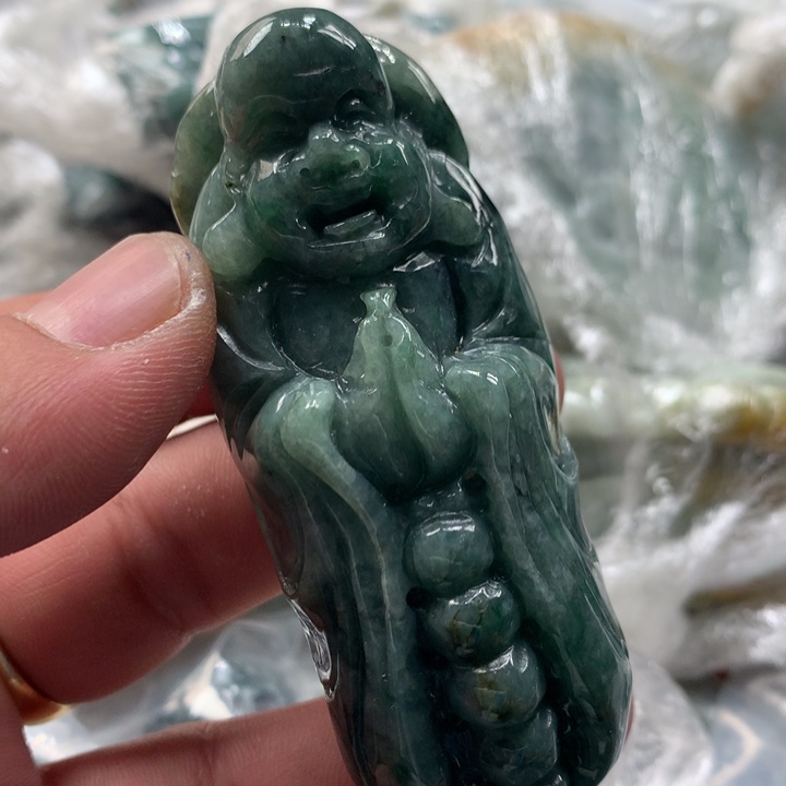 翡翠未镶嵌颈饰保真天然a货翡翠