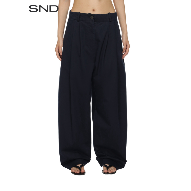 【SNDSTUDIO NICHOLSON 设计师品牌】SND SS25 双褶宽松长裤 女款