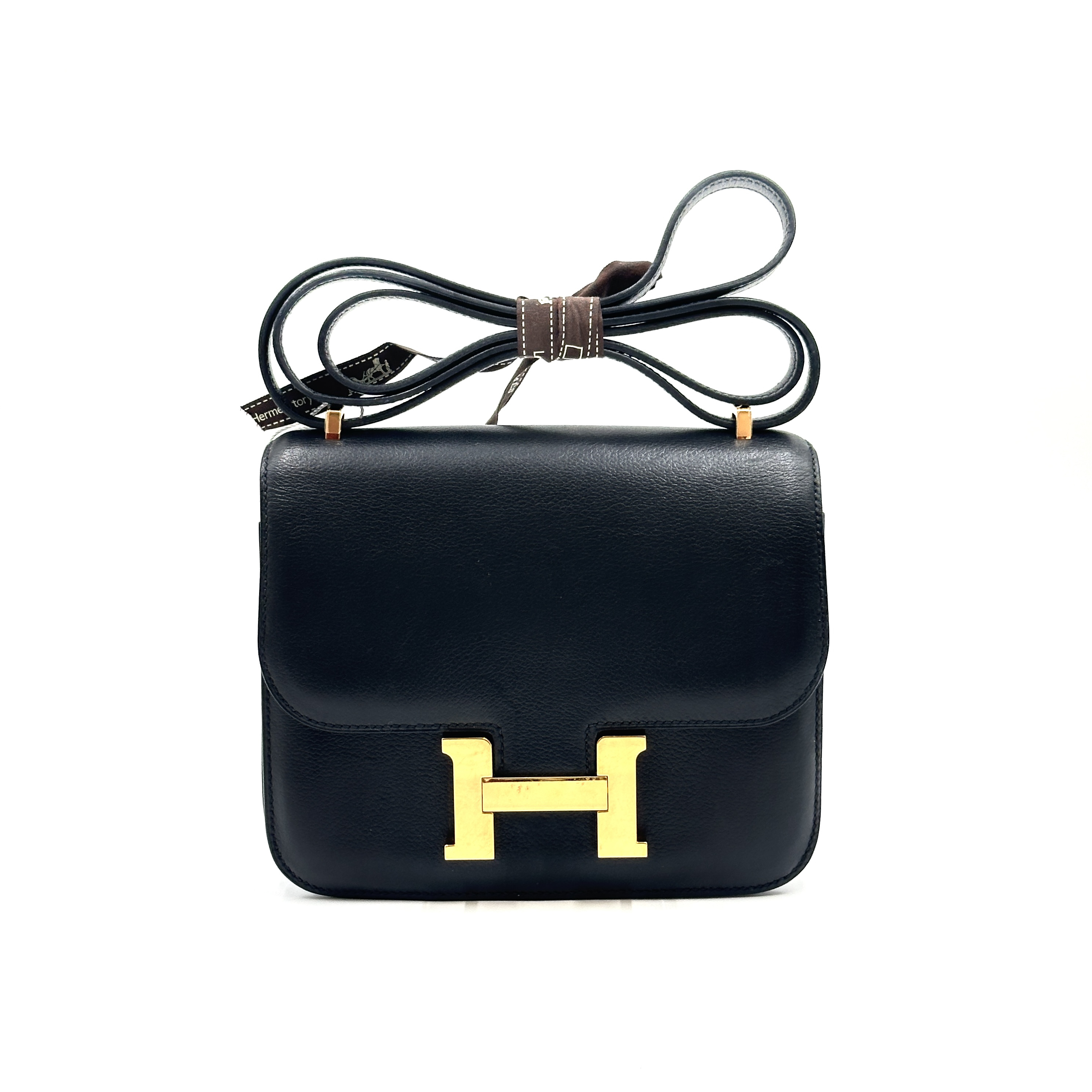 99新 Hermes/爱马仕 阿古叔叔/Constance 康康黑金 19x刻 sw皮