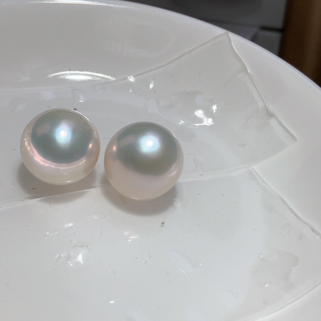 淡水珍珠耳饰银S925镶嵌