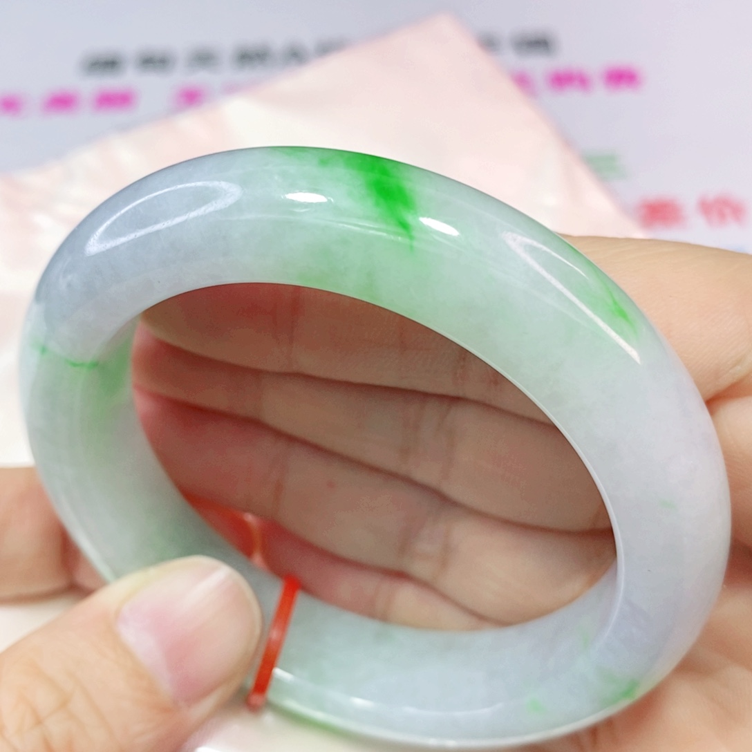 未镶嵌手镯翡翠55.4圈口正圈-宽版