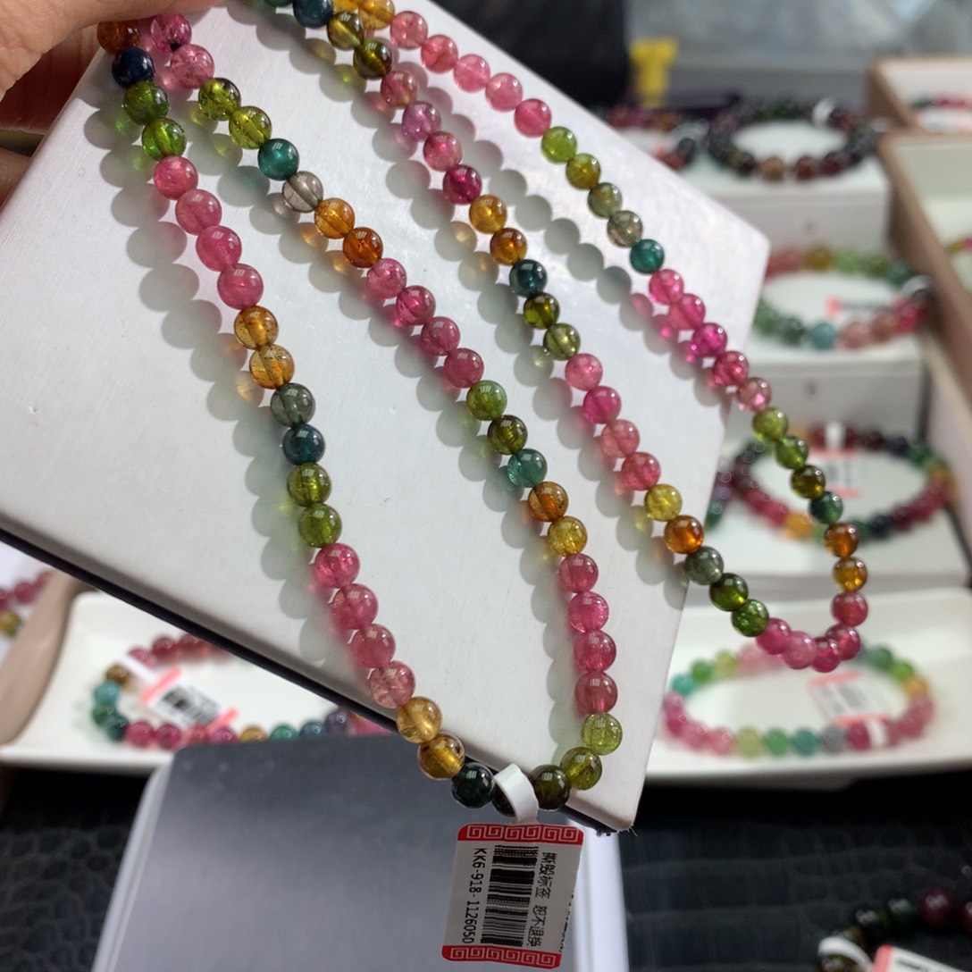 碧玺手链未镶嵌             5.5mm。   