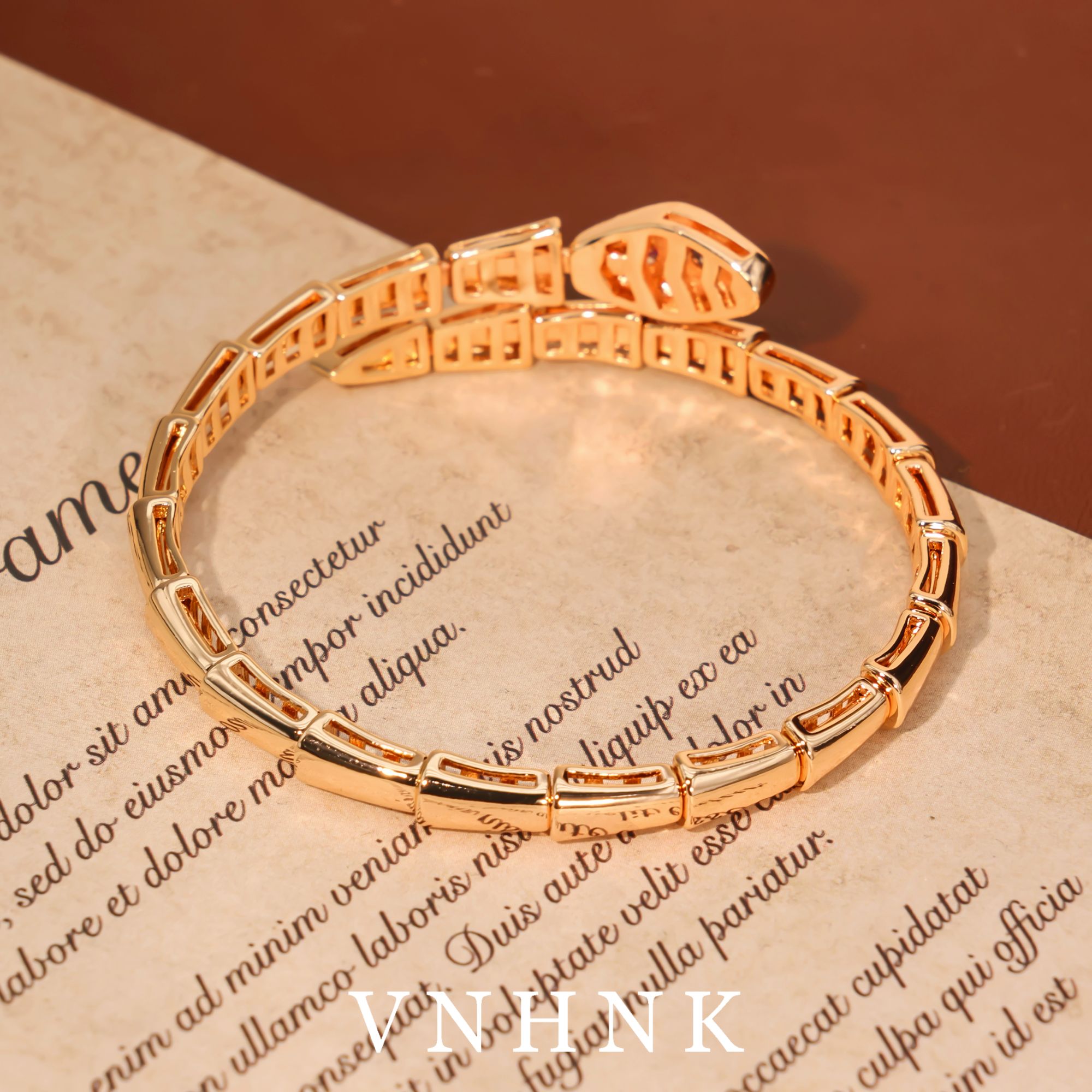 铜合金合成锆石手镯 美可儿   M681   玫瑰色(58×60mm)时尚手镯