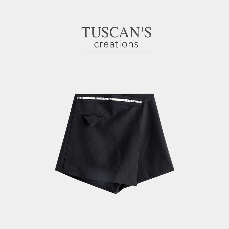 TUSCAN'S CREATIONS极简风简约宽松休闲百搭女短裤裙裤时代双鱼
