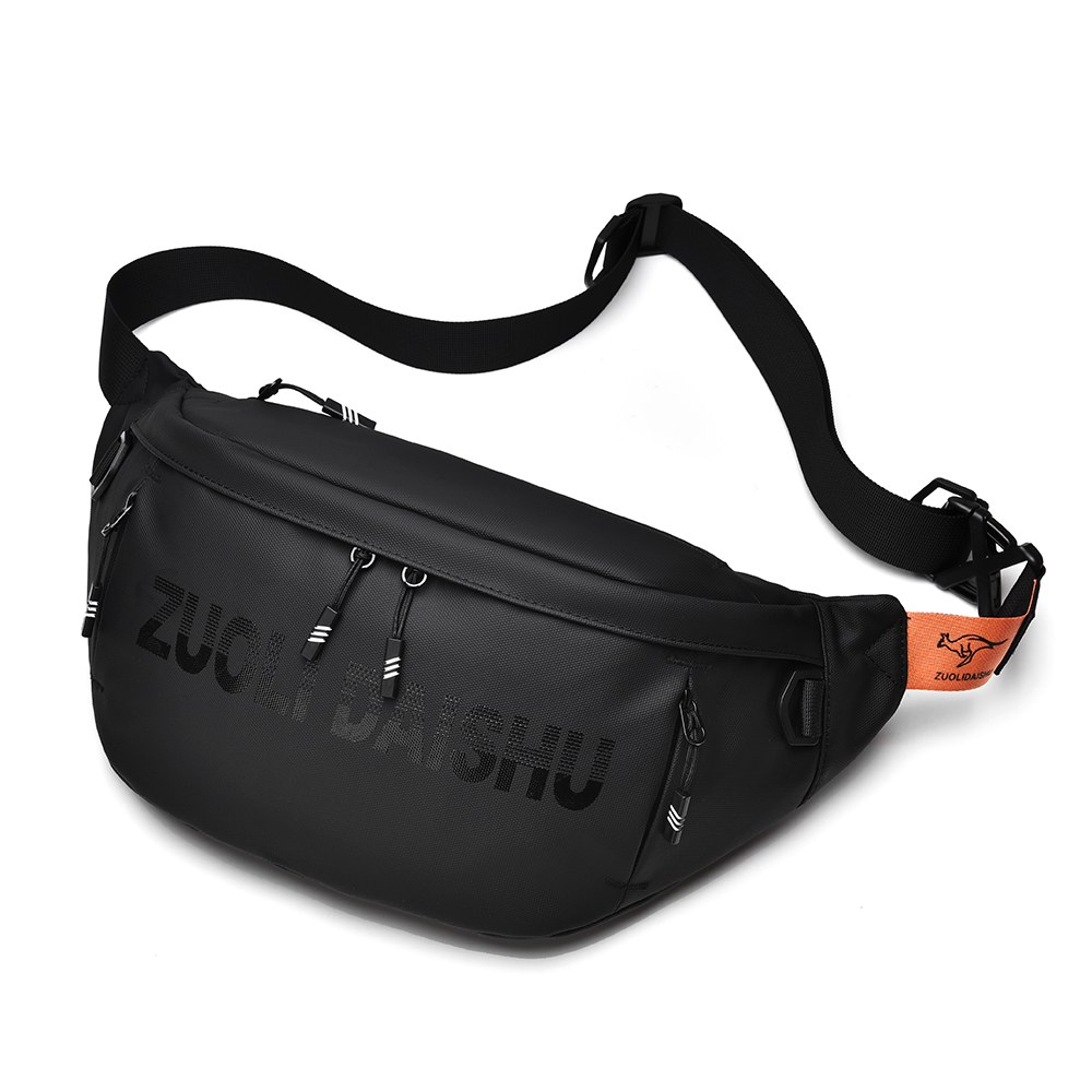 ZUOLIDAISHU新款第六代树脂插第扣大容量胸包单肩斜挎男包