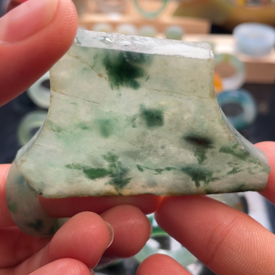 定制翡翠未镶嵌文*戒指