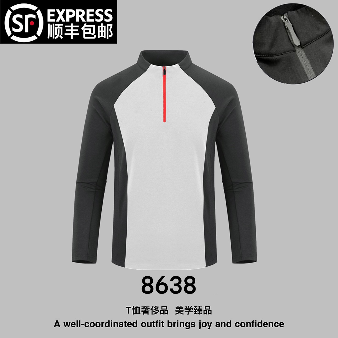 (8638)XY户外系列轻奢长袖男士经典休闲上衣潮牌套头
